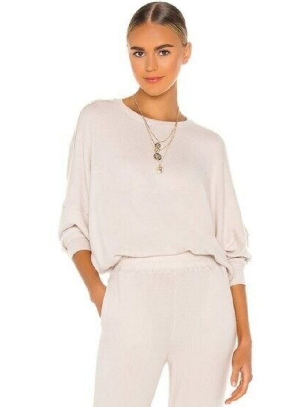 Lovers and Friends Slouchy Sweatshirt Cream Size M